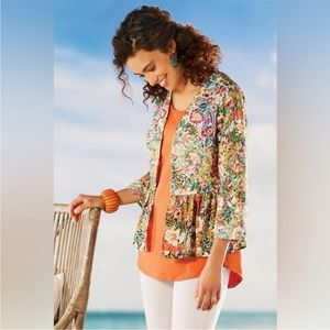Ariege floral collage Jacket soft surroundings